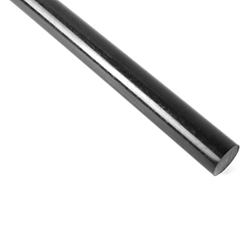 (2 Paket) Yuvarlak Asetal Kopolimer Çubuklar - Standart Tolerans 1 ½ inç Çapında ve 12 inç Uzunluğunda Opak Siyah Asetal Kopolimer