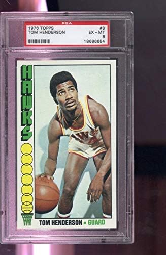 1976 Topps 8 Tom Henderson Atlanta Hawks PSA 6 Dereceli Basketbol Kartı 1976-77
