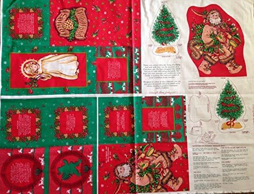 Woodland Santa Storybook Pamuklu Kumaş Panel (Kapitone, Dikiş, El Sanatları Projeleri, Çocuk Yorganı ve Daha Fazlası için Harika)