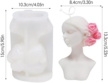 3D Kadın Vücut Silikon Kalıp Mum Yapımı için Çiçek Kız Kalıpları El Yapımı Sabun Yapımı Alçı Epoksi Reçine Kalıp