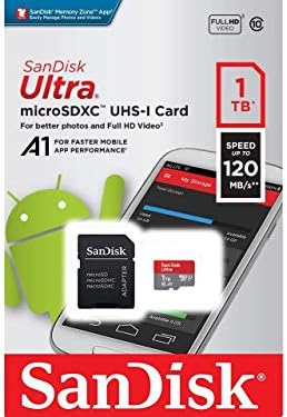 Alcatel 5038X için Ultra 1 TB microSDXC Çalışır Artı SanFlash ve SanDisk tarafından Doğrulanmış (A1/C10/U1/8 k / 120MBs)
