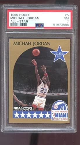 1990-91 Çemberler 5 Michael Jordan PSA 7 Dereceli Basketbol Kartı All-Star Doğu NBA 1990 1991 Chicago Bulls