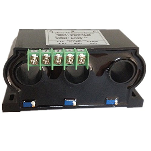Loulensy 3-fazlı AC Akım Sensörü Dönüştürücü Trafo Verici ile 3 Eleman 0-50A AC Çıkış 0-5 V DC