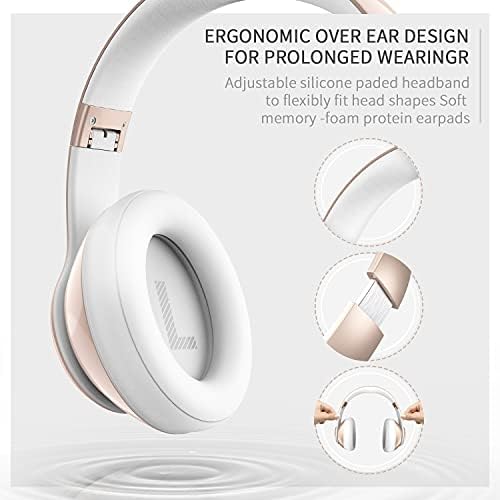 LETTON kablosuz Kulaklıklar Aşırı Kulak Stereo Katlanabilir mikrofonlu kulaklık ve Yumuşak Protein Kulak Yastıkları iPhone, Seyahat,