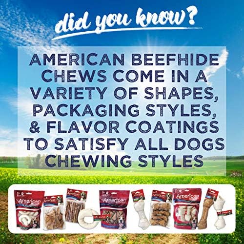 Evcil Hayvan Fabrikası Amerikan Beefhide Çiğniyor 28213 Ham Deri Doğal Lezzet 6-7 Köpekler için Kemikler. 10 Paket. Protein için