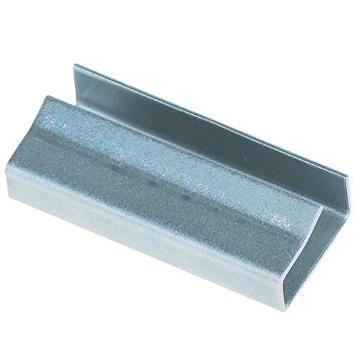 Tape Logic TLPS12SEAL Metal Poli Çemberleme Contaları, Açık / Geçmeli, 1/2', Gümüş (2500'lü Paket)