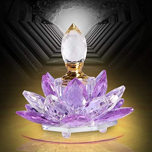 Kristal mor Vintage parfüm Şişeleri Boş Lotus çiçek Figürleri Cam Hediyeler Kız Arkadaşı Eşi için