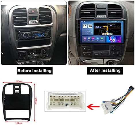 Hyundai Sonata Fe 2004-2012 için HWOEK, Apple Carplay ile Uyumlu Çift Din Araba Stereo-9 İnç IPS Dokunmatik Ekran,BT/TSK/DSP