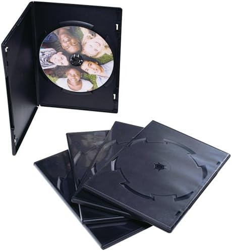 1-DVD Video Trimcases, 50 pk, DVD ve CD koleksiyonlarını çizilmelere ve kırılmaya karşı korur, iki katı medyayı bir video kitaplığında