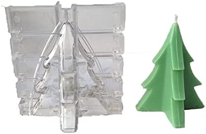 Yapma DIY 3D Noel Ağacı Plastik Akrilik Mum Yapma Kalıp Handmake Kokulu Mum Kalıp Mum Yapma Malzemeleri (Renk: Büyük Boy 9. 5x12