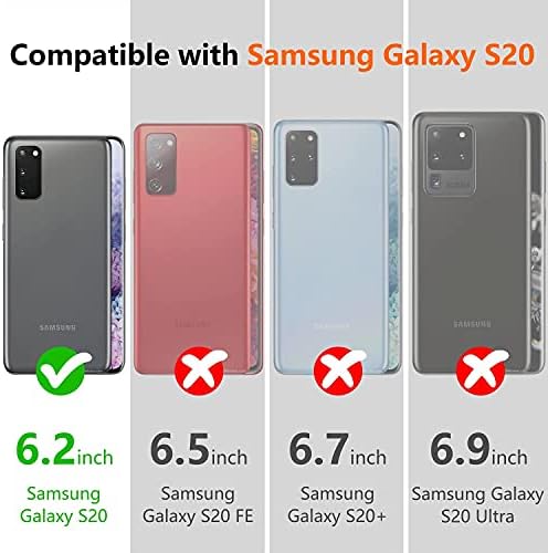 Samsung Galaxy için Rayboen S20 Durumda (DEĞİL S20FE VEYA Artı), kristal Berraklığında Kaymaz Anti-Sararma Darbeye İnce Koruyucu