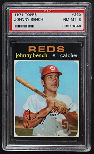1971 Topps 250 Johnny Tezgahı Cincinnati Kırmızıları (Beyzbol Kartı) PSA PSA 8.00 Kırmızıları