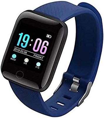 erkekler için hhscute Akıllı Saatler, Android için Akıllı Saat Pasometre Tourbillon Push Mesaj Sporları (Mavi)