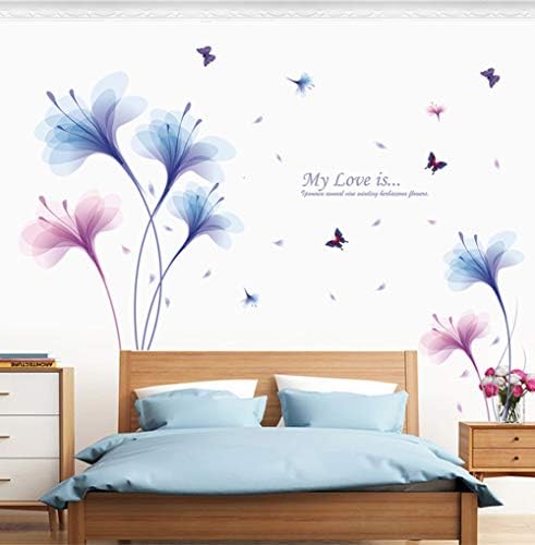 BOLLAER Orkide Duvar Sticker, orman Vinil Duvar Çıkartması Çocuklar için Yatak Odası oyun odası-Dekoratif Sanat Çıkartmalar için