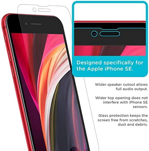 Teknoloji Zırh Balistik Cam Ekran Koruyucu Apple iPhone SE 2020, iPhone 6, iPhone 6S, iPhone 7 ve iPhone 8 için tasarlanmış 4.7