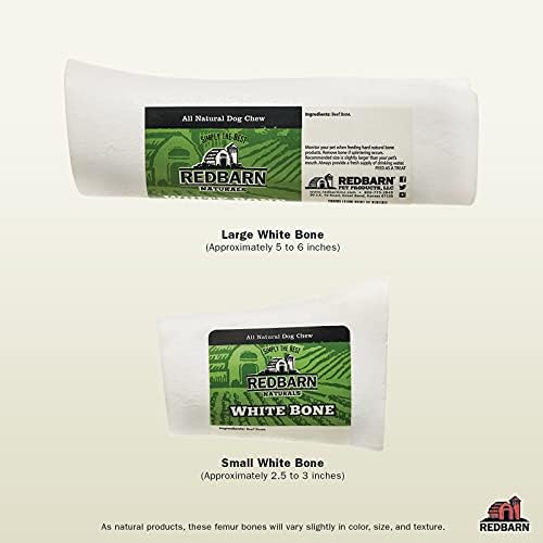 Redbarn Beyaz Köpek Kemikleri / Otla Beslenen, Serbest Menzilli Sığırlardan (Küçük ve Büyük)Elde Edilen Tamamen Doğal Sığır Femur