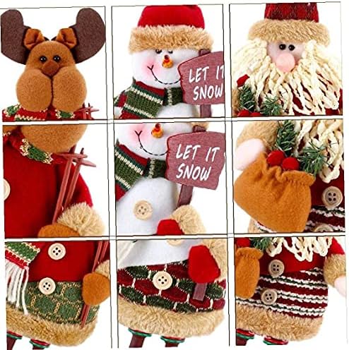 JYHZ Noel Süslemeleri, Noel Yumuşak Oyuncak Süslemeleri, Sevimli Noel Baba Kardan Adam Ren Geyiği Bebek, 3 Parti Süslemeleri