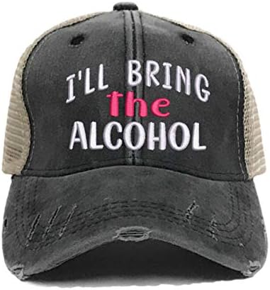 Özel Şapka Alkol getireceğim Kötü Kararlar kamyon şoförü şapkaları Sıkıntılı beyzbol şapkası Komik Gag Hediye
