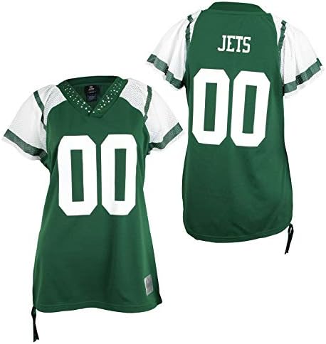 New York Jets NFL Bayan Takım Sahası Flört Moda Forması, Yeşil