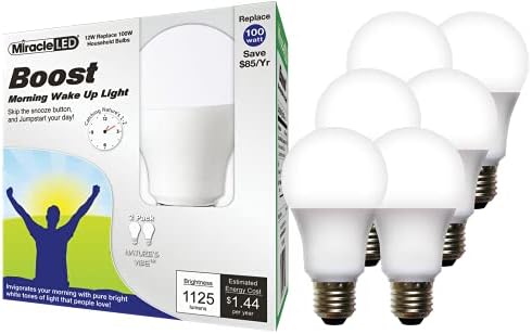 Mucize LED Doğanın Vibe Boost Erken Öğleden Sonra Günışığı LED Ampul Değiştirme 100 W (6-Pack)