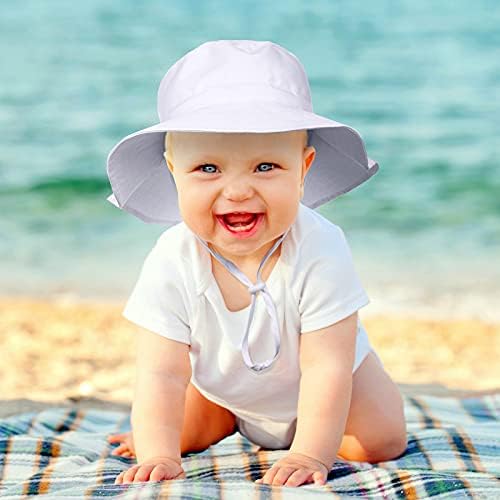 4 Adet Bebek güneş şapkaları Çocuklar Geniş Ağız Yaz Kova UV Koruyucu Kapaklar plaj şapkası Yürümeye Başlayan Çocuklar için Erkek
