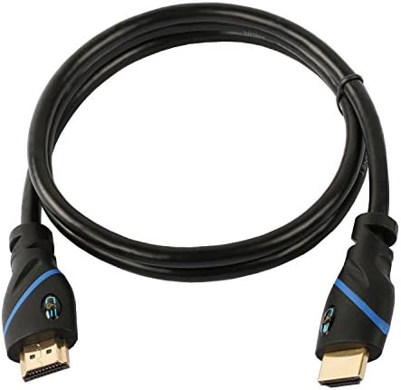 Ethernet ile 3ft (0.9 M) Yüksek Hızlı HDMI Kablosu Erkek-Erkek Siyah (3 Feet / 0.9 Metre) 4K 30Hz, 3D, 1080p ve Ses Dönüşünü