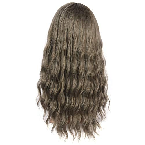 Monitu Saç Uzun Dalgalı Peruk Kadınlar ıçin Sentetik Peruk Patlama ıle ısıya dayanıklı sentetik elyaf Peruk saç değiştirme peruk