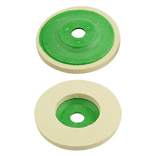 TOVOT 10 ADET 3.7 Yün parlatma tekerleği Tampon Pedleri Keçe parlatma tekerleği Disk-Yeşil