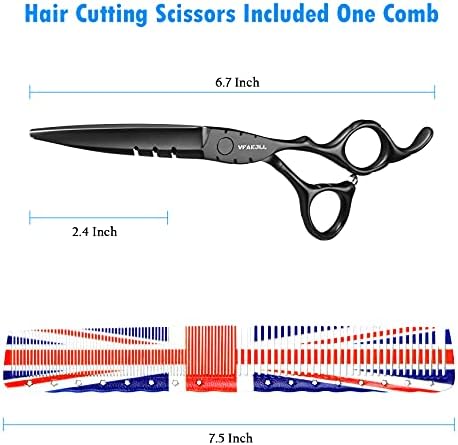 Profesyonel Saç Kesme Makası Berber Makası Vfaejll Saç Kesme Makası Paslanmaz Çelik Saç Makası Tıraş Bıçağı Saç Kesimi Makası,