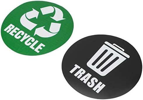 OUKENS Geri Dönüşüm Etiket, 18 Pcs Çevre Etiket Geri Dönüşüm Çöp süslü çıkartmalar Kendinden Yapışkanlı, çöp tenekesi Dekor