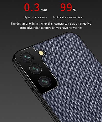 SHUNDA samsung kılıfı Galaxy S21, Yumuşak Bez Kumaş Kapak TPU İç Kaymaz Çizilmeye Dayanıklı Şık İnce Tam Vücut Koruyucu Cep Telefonu