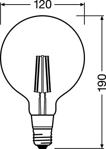 LEDVANCE Akıllı LED ampul ile ZigBee, E27 tabanı, Dim, Sıcak beyaz (2400 K), Altın küre şekli, Temizle filament, 55 W ampuller
