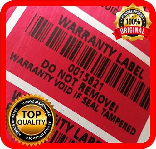Holomarks 300 adet Kırmızı Kurcalamaya Açık Garanti Etiketleri Güvenlik Etiketleri Düşük Kalıntı 1.57 x .787 inç