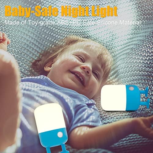 Çocuklar için DEEPLİTE Gece Işıkları, Göz Bakımı Yumuşak Işıklı Bebek Kreş Lambası, Otomatik Hareket Sensörü Başucu Lambası Emzirme,