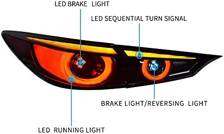 TOOWGM arka lamba donanımı Mazda3 2014-2017 Axela ıçin kuyruk ışık LED koşu ışık LED sıralı dönüş sinyali LED fren lambası