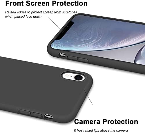 HHUAN Vivo için kılıf Y21 2021 (6.51) ile 2 Temperli Cam Ekran Koruyucu. Ultra-İnce Siyah Yumuşak Silikon Anti-Damla Telefon