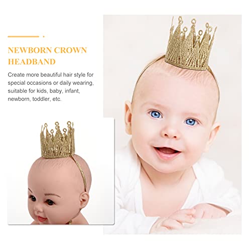 Gadpiparty 2 Adet Bebek Elastik Bantlar Taçlar, Yumuşak Headwraps, Yürüyor Saç Aksesuarları Çocuk Doğum Günü Partisi ıçin (Gümüş