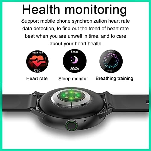HQPCAHL akıllı saat ile Çağrı, Spor Izci IP68 Su Geçirmez Adım Sayacı ile Kalp Hızı Kadın Fizyolojik Döngüsü, Solunum Eğitim