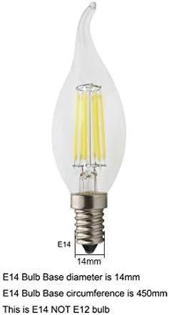 JCKing (8 paketi) AC 110 V-130 V 6 W E14 Dim LED Filament Ampuller Mum ucu LED ampul, LED Vintage antik avize ışık soğuk beyaz