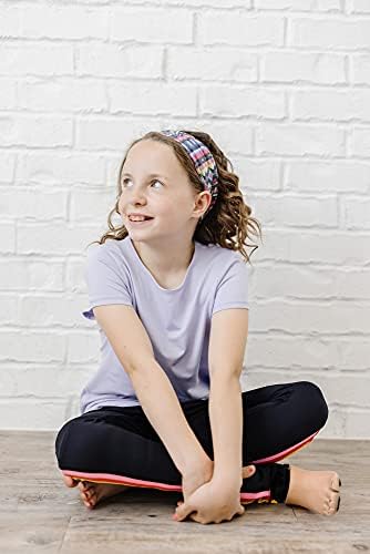 Maven İplik Çocuklar ve Gençler 3 Genişliğinde Kaymaz, Egzersiz ve Yoga için Ter Emici Kafa Bandı, 2'li Paket, Renkli Aztek ve
