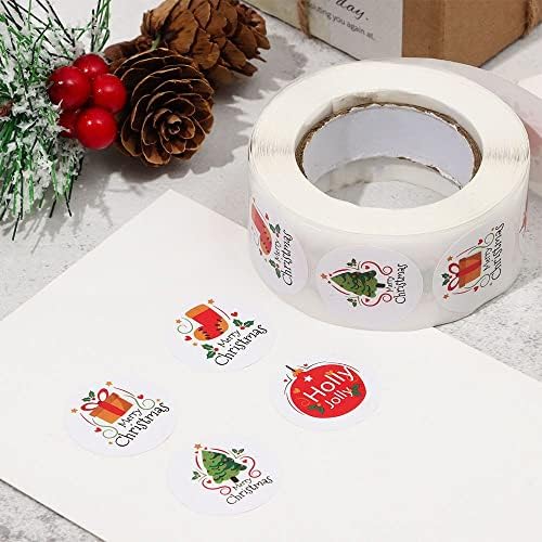 Coolper 500 adet / rulo Sarma Parti Noel Çorap Merry Etiketler Paketi Kendinden Yapışkanlı Mühür Çıkartmalar Noel Sticker Etiket