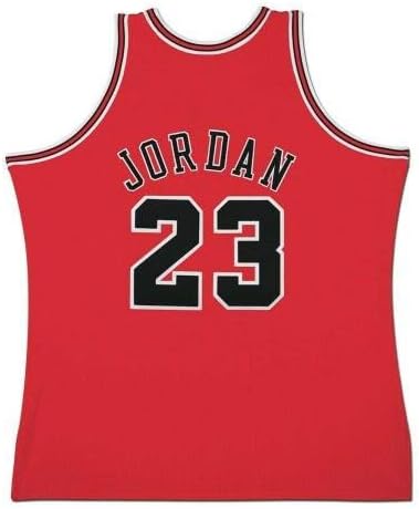 Michael Jordan İmzalı 1997-98 Mitchell & Ness Bulls Kırmızı Forma NBA Finalleri UDA İmzalı NBA Formaları