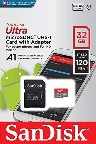 Ultra 32 GB microSDHC Samsung Galaxy C7 Artı SanFlash ve SanDisk tarafından Doğrulanmış Çalışır (A1/C10/U1/8 k / 120MBs)