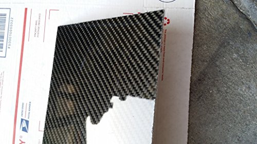 Gerçek Karbon Fiber Fiberglas Panel Levha Levha 6 ×18 ×1/32 Parlak Bir Tarafı