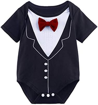 A & J tasarım Bebek Bebek Erkek Elbise Gömlek Bodysuit Beyefendi Düğün Resmi Uzun Kollu Tulum
