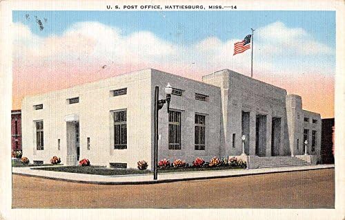 Hattiesburg Mississippi kuş bakışı dış ABD Postane antika pc Z20973