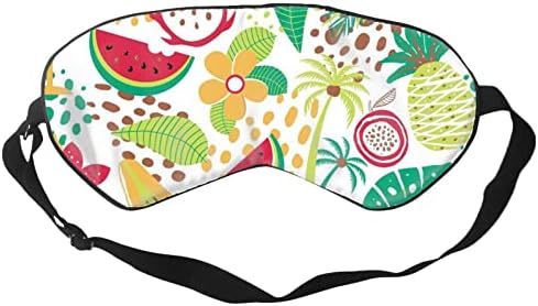 Tropikal Meyve Rahat Körü Körüne Göz Maskesi Ayarlanabilir, uyku Maskesi için Kadın Erkek, Yatıştırır Kuru Gözler 99 % Blockout