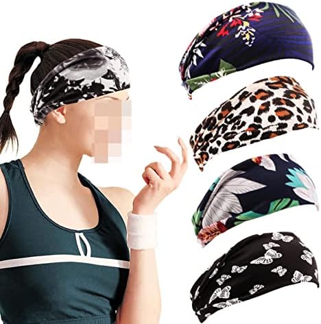 ASZX Kadın Kızlar Yaz Saç Bantları Baskı Bandı Çapraz Türban Bandaj Bandanalar Headwrap Şapkalar Hediye 113 (Renk: 10, Boyutu: