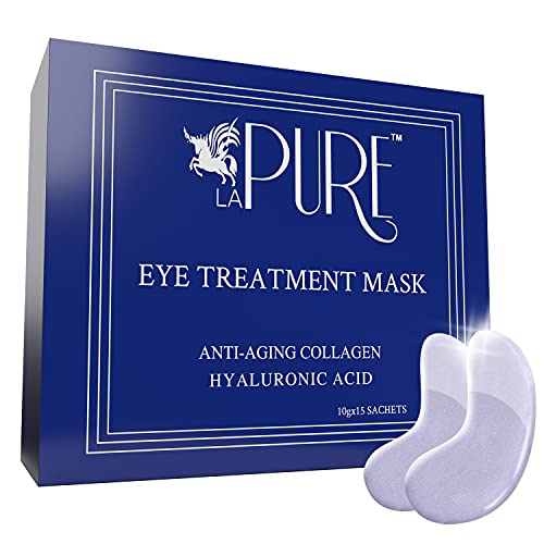 LA PURE Luxury Collagen Eye Mask-Hyaluronik Asitli Göz Altı Yamaları, Göz Altı Koyu Halkaları, Göz Altı Torbaları Tedavisi, Kabarık
