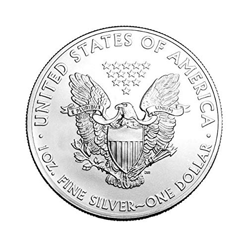 1986-Mevcut (Rastgele Yıl) Çok (5) 1-Ons Amerikan Gümüş Kartal Sikke Parlak CoinFolio tarafından Orijinallik Sertifikası ile